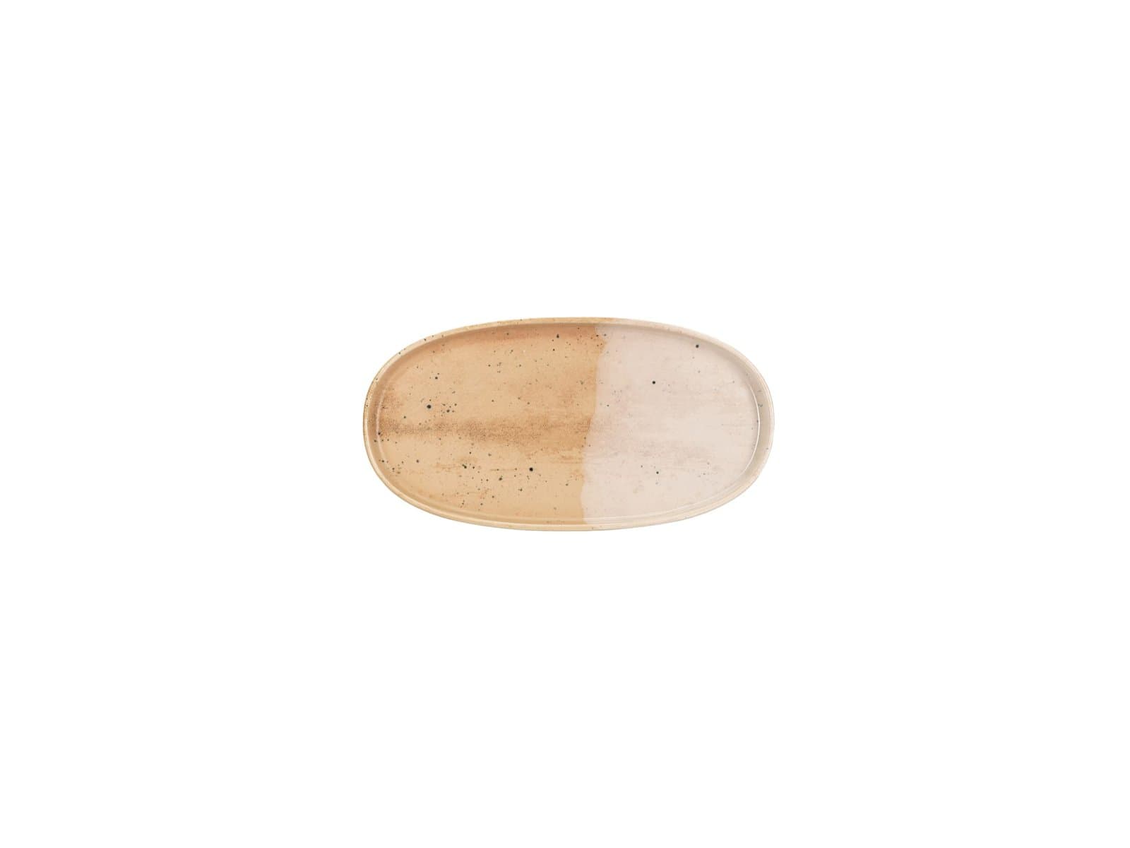Porland Stoneware Clay Brown Kayık Tabak 21cm