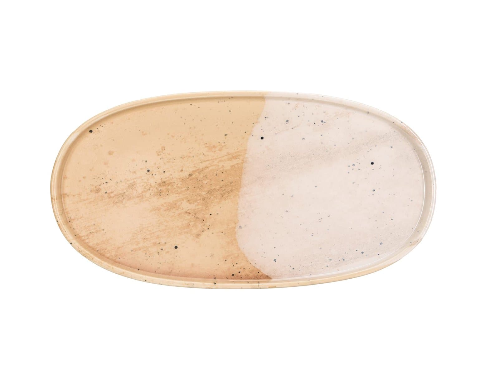 Porland Stoneware Clay Brown Kayık Tabak 34cm