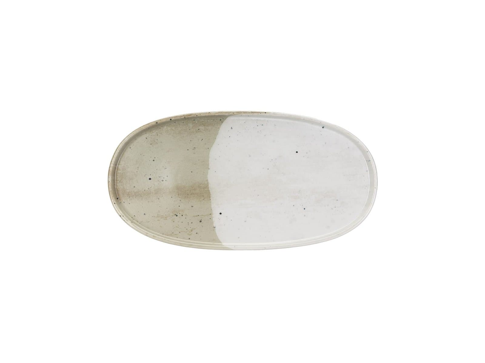 Porland Stoneware Mıst Grey Kayık Tabak 34cm