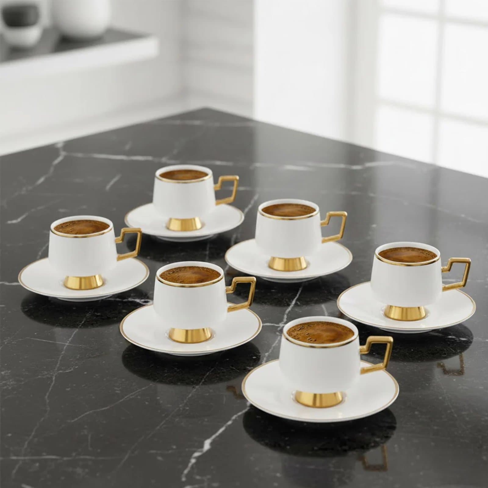 Jumbo Ellmore Gold 6 Kişilik Kahve Fincan Takımı