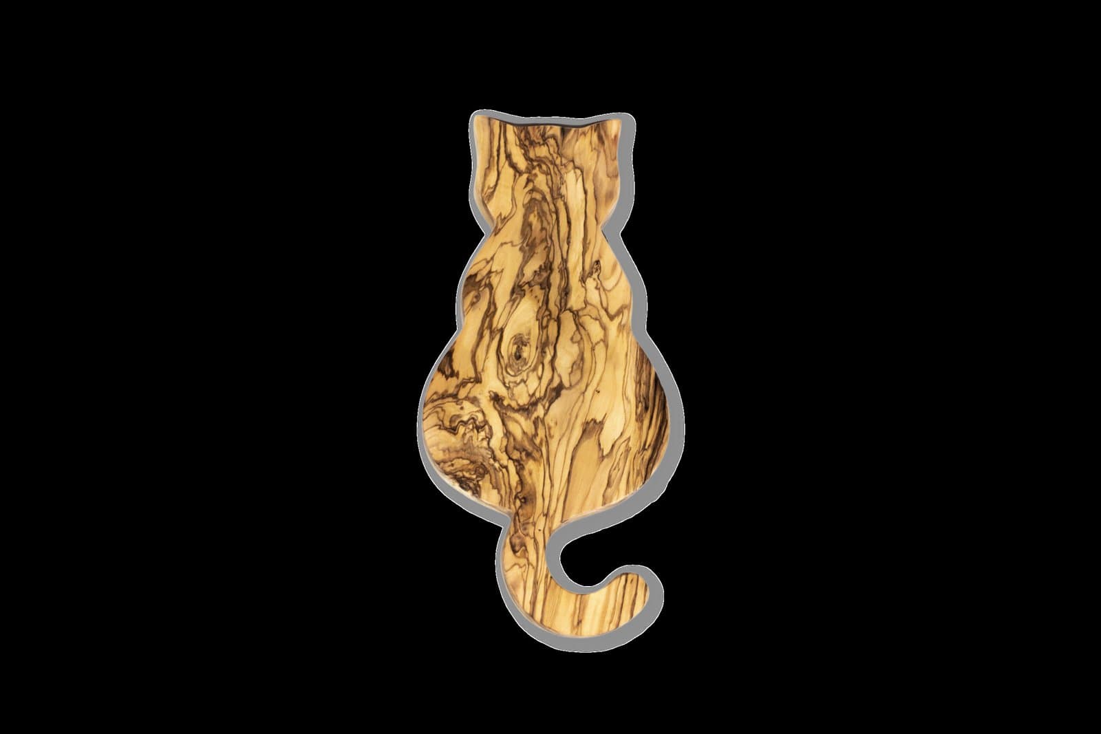 WOODY KEDİ FORMLU KESME SUNUM TAHTASI