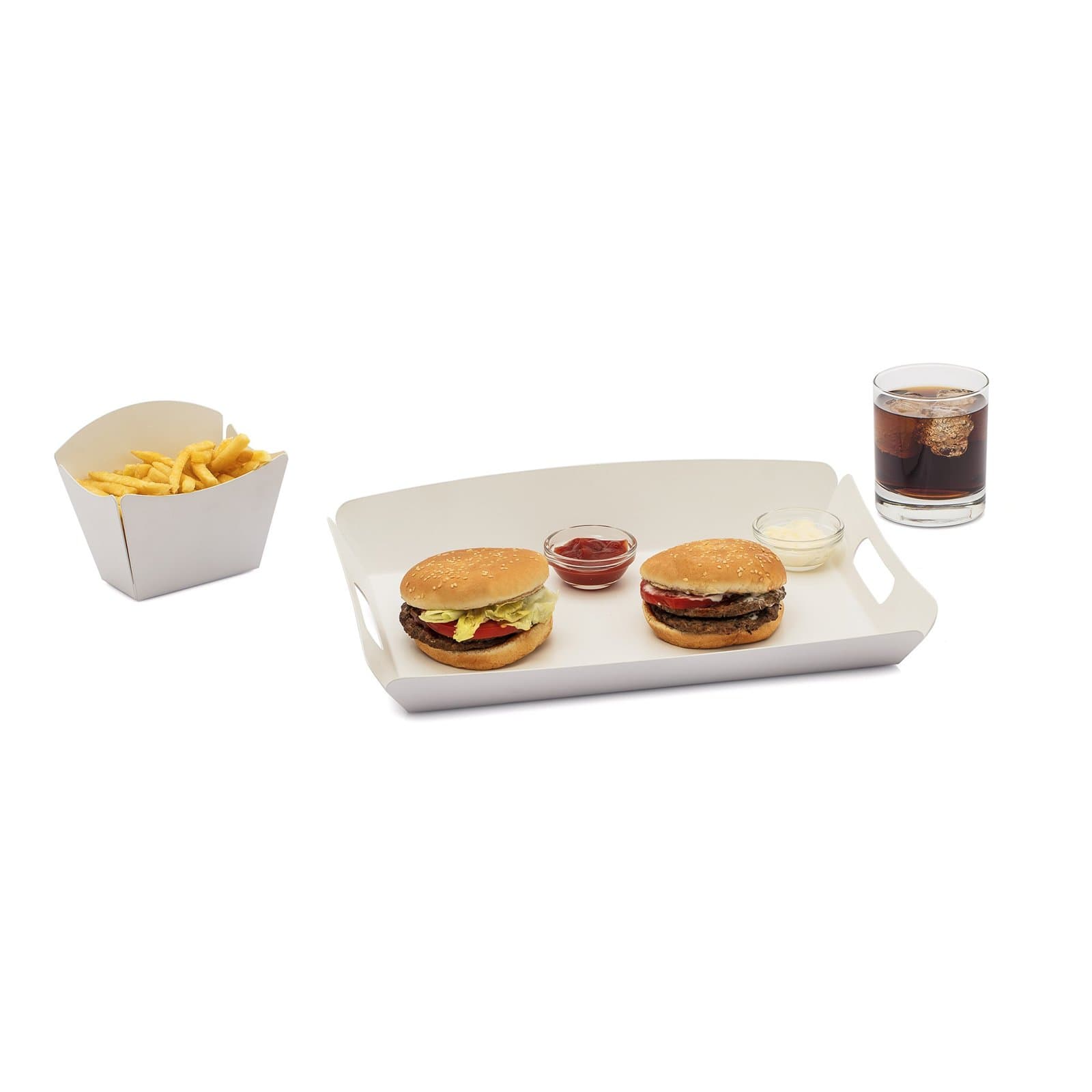 HAMBURGER TEPSİSİ BEYAZ STATİK