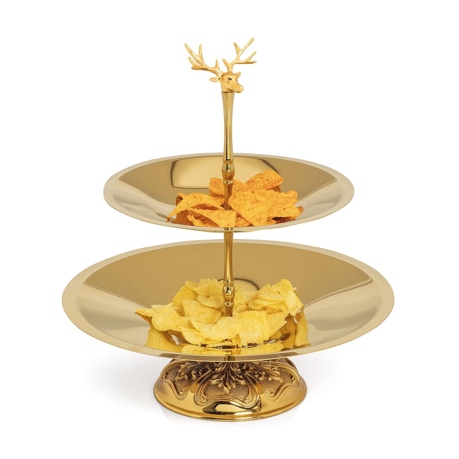 KONİK GOLD KASE GEYİK KULP 2 KATLI TAÇ AYAK