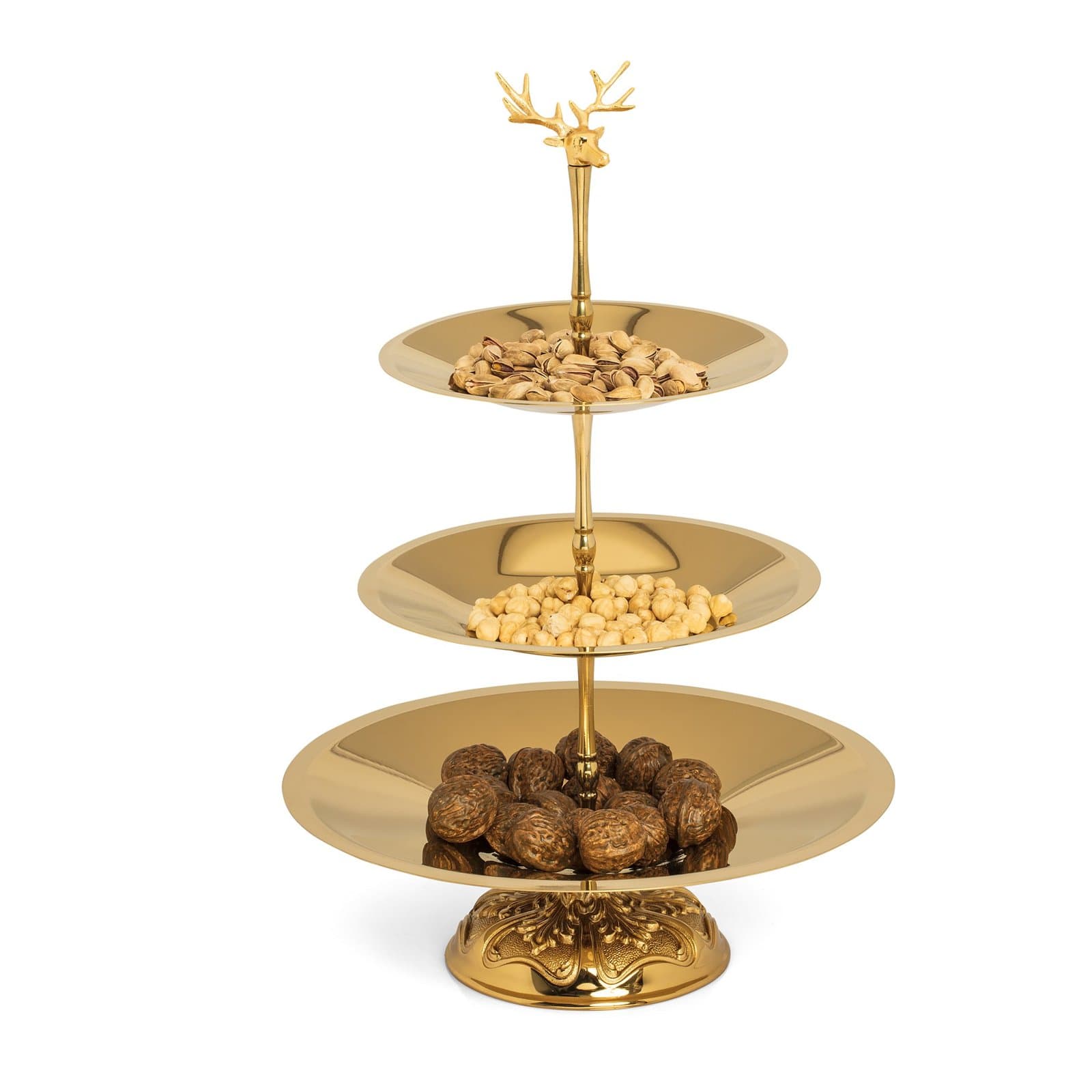 KONİK GOLD KASE GEYİK KULP 3 KATLI TAÇ AYAK