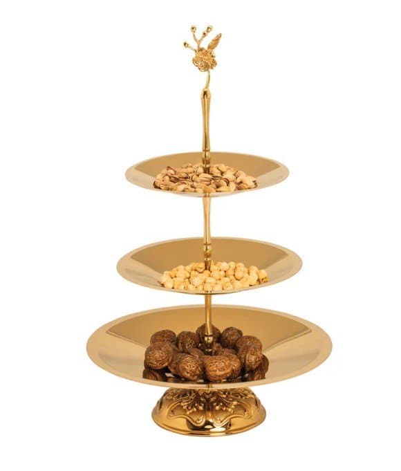KONİK GOLD KASE TOMURCUK KULP 3 KATLI TAÇ AYAK
