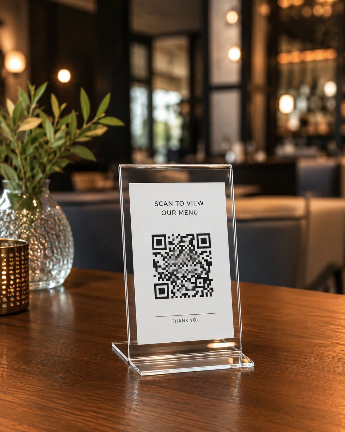 T Tipi Masaüstü Karekod QR Stand (7,5x10,cm) (PAKETİ 10 LUDUR)