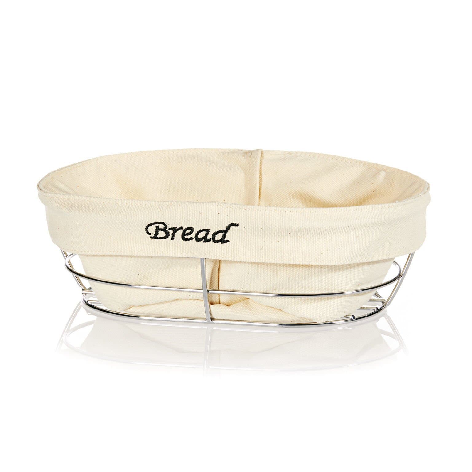 BEYAZ BEZLİ OVAL EKMEK SEPETİ 26*17*6,5 CM (KOLİSİ 24 ADETTİR)