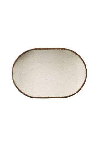 Kütahya Porselen Colorx Ofd 24 Cm Kayık Tabak Pearl Tarçın P02