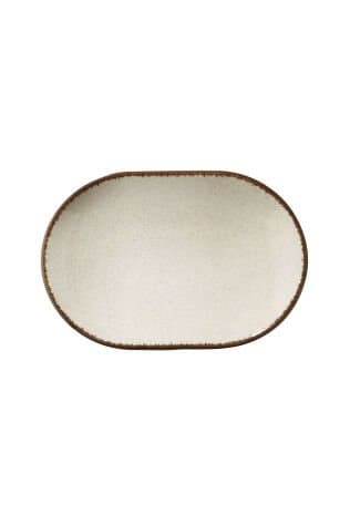 Kütahya Porselen Colorx Ofd 36 Cm Kayık Tabak Pearl Tarçın P02