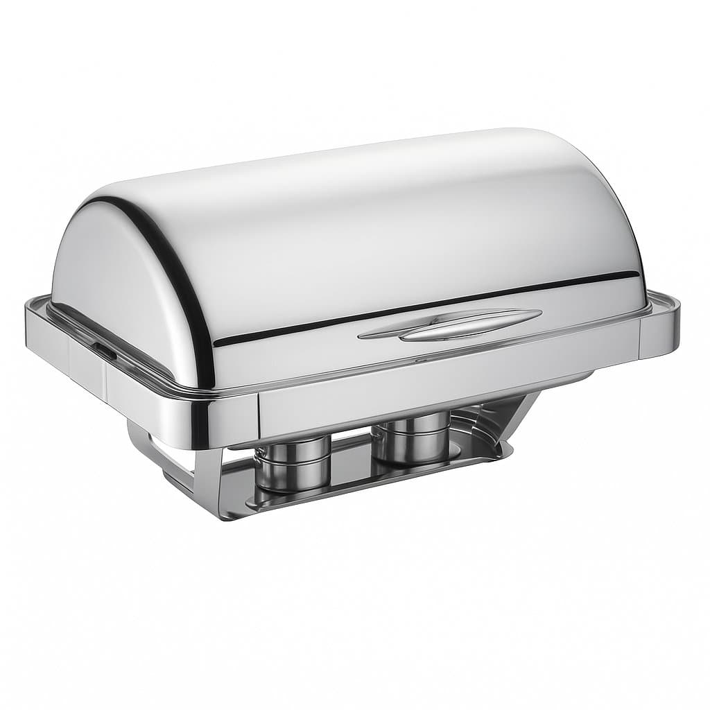 GÖMME ROLLTOP CHAFING DISH (1/1) (ÜST) **BU ÜRÜNÜ KREDİ KARTI İLE ÖDEMEYİNİZ**NET FİYATLI ÜRÜNDÜR LÜTFEN FİYAT LİSTESİNDEN KONTROL EDİNİZ**