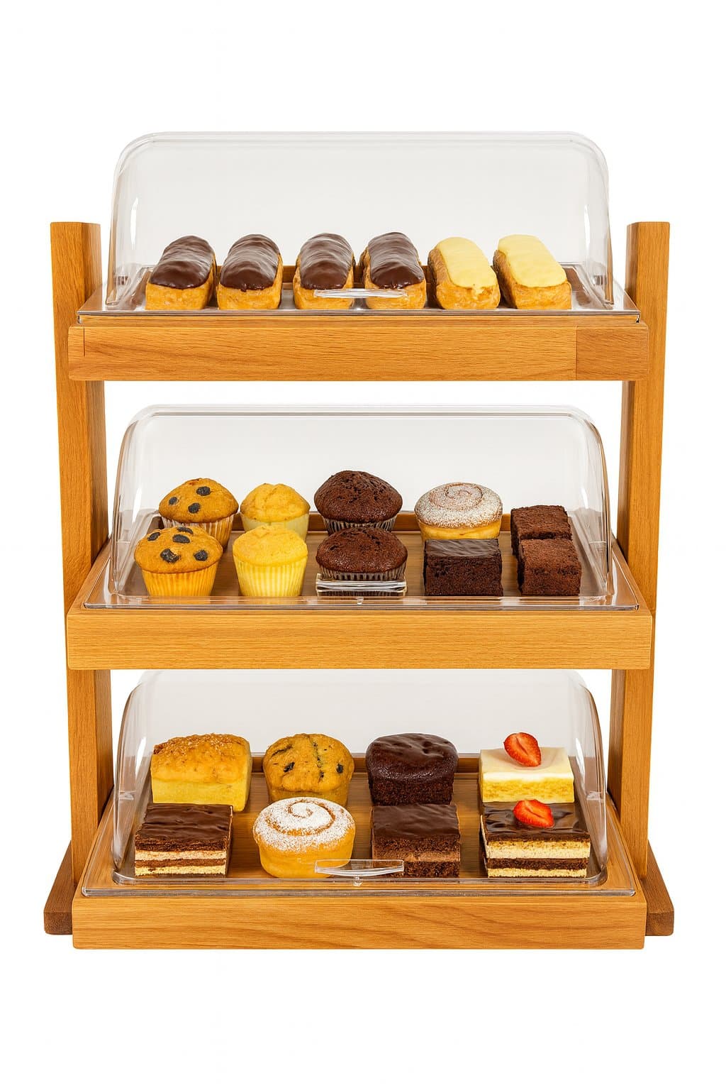 ÜÇ KATLI ROLLTOP TEŞHİR STANDI (60x35x81 cm)
