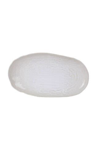 Kütahya Porselen Mezolit 34 Cm Kayık Tabak / Antiq