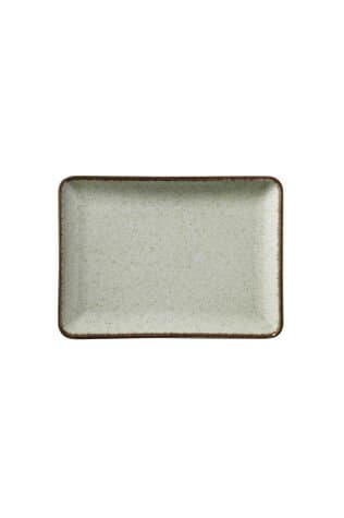 Kütahya Porselen Tan 18X13 Cm Düz Tabak Pearl Yeşil P03