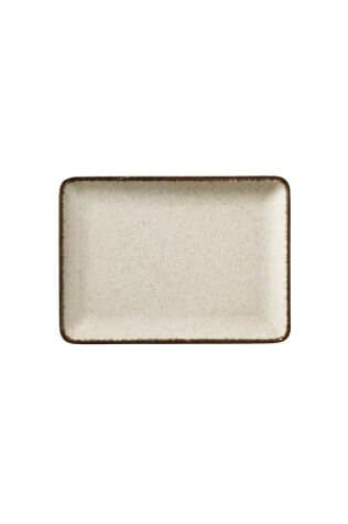 Kütahya Porselen Tan 35X26 Cm Düz Tabak Pearl Tarçın P02