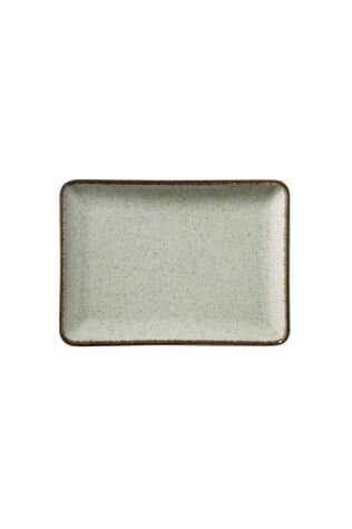 Kütahya Porselen Tan 35X26 Cm Düz Tabak Pearl Yeşil P03