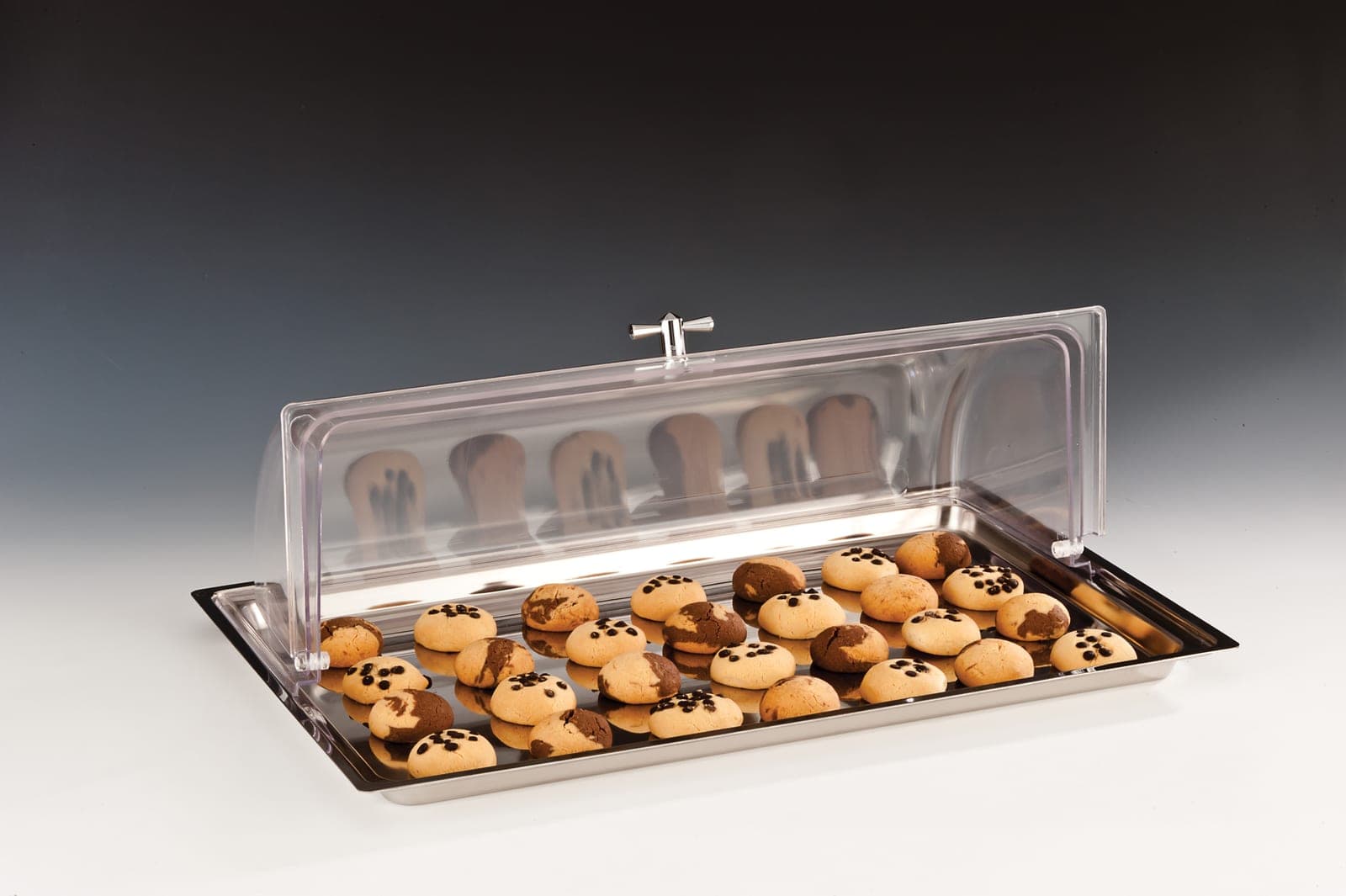 POLYCARBONAT ROLLTOP KAPAKLI MUHAFAZA KABI / BÜYÜK GN 1/1 18/10 56 x 36 x H: 18 cm