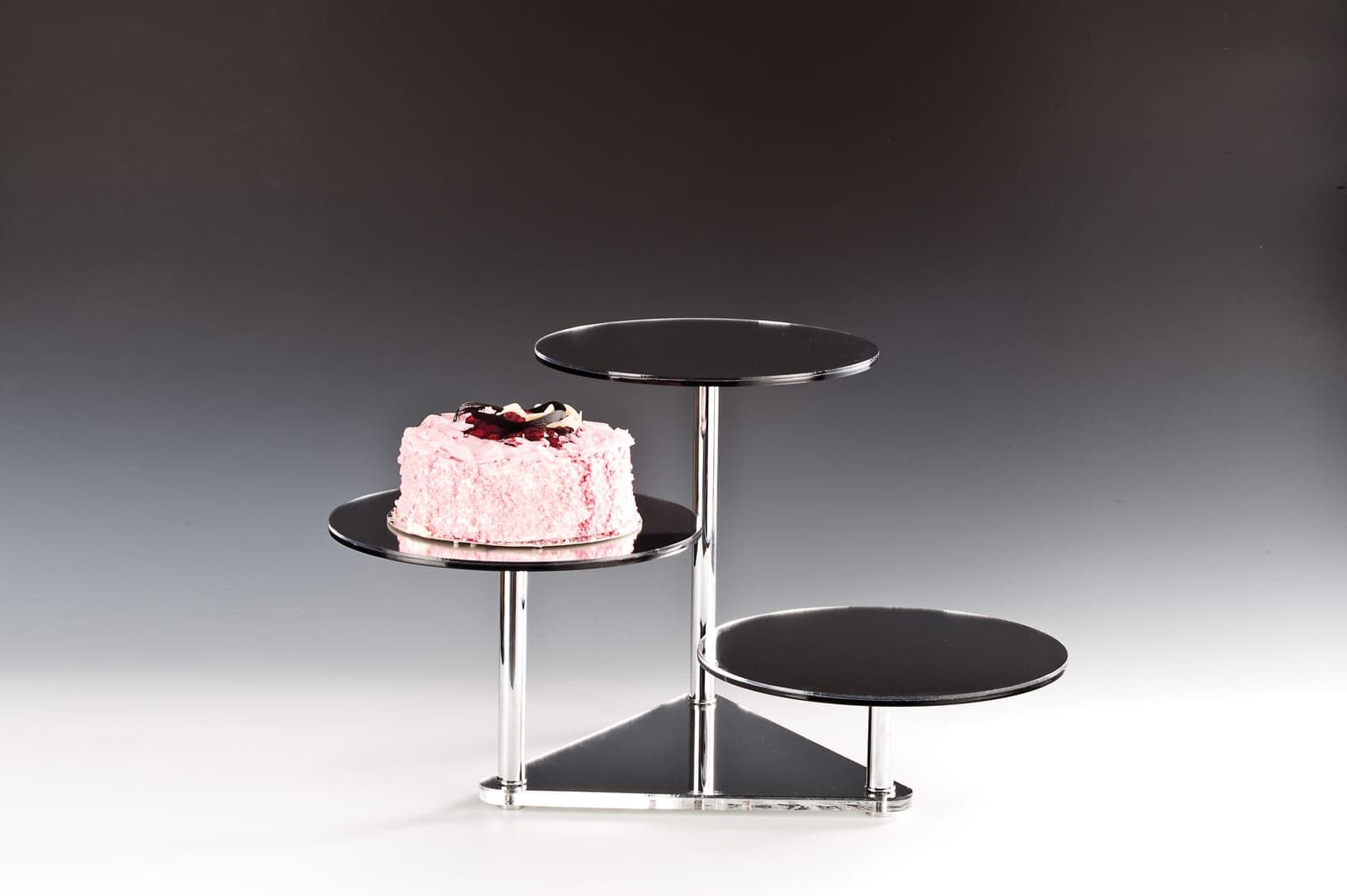 AYNALI TEŞHİR STANDI Ø 29 x H: 11, 23, 35 cm