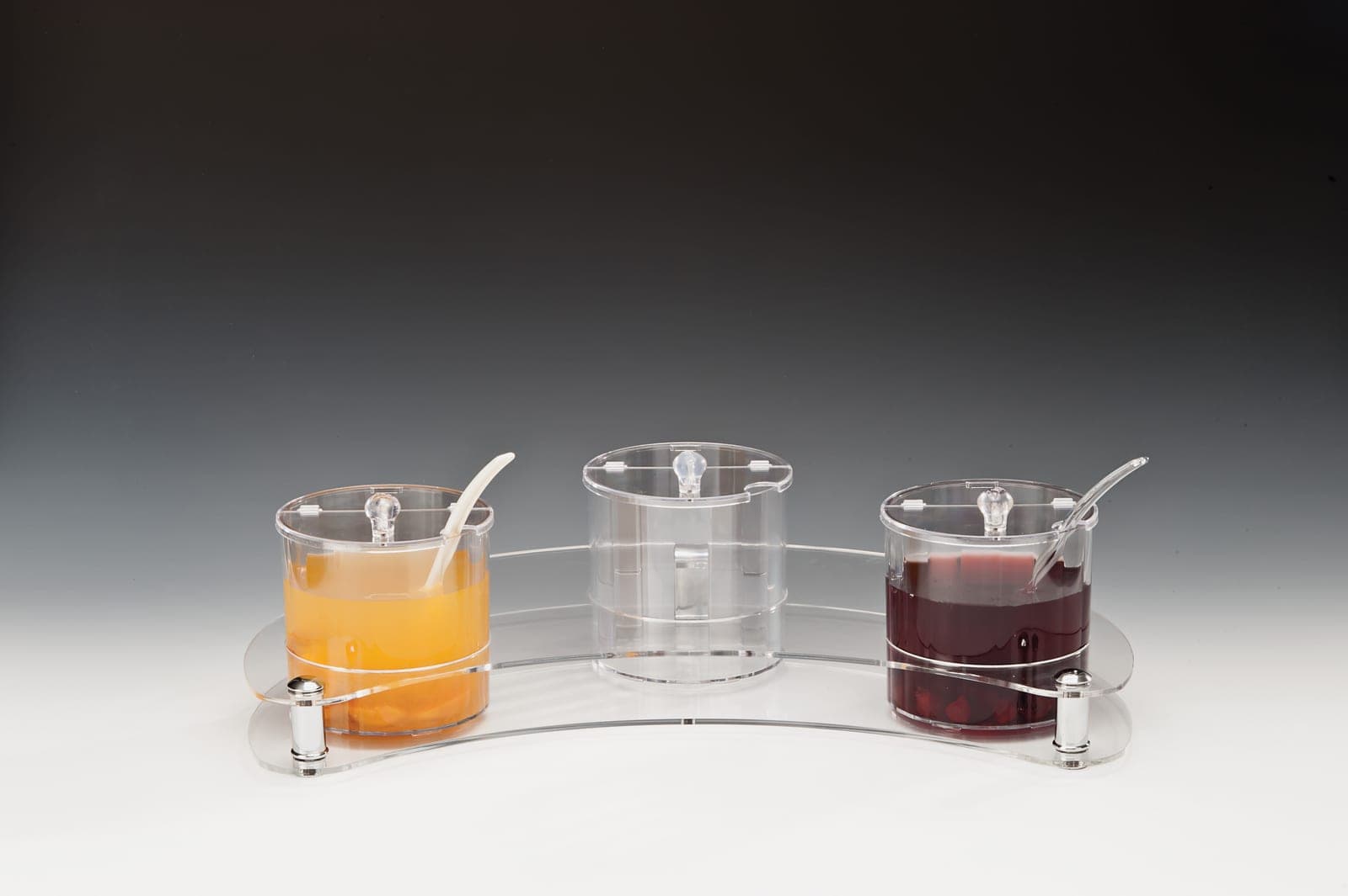 POLYCARBONAT SOSLUK REÇELLİK STANDI / 1.5 LİTRE 37 x 60 x H: 15 cm