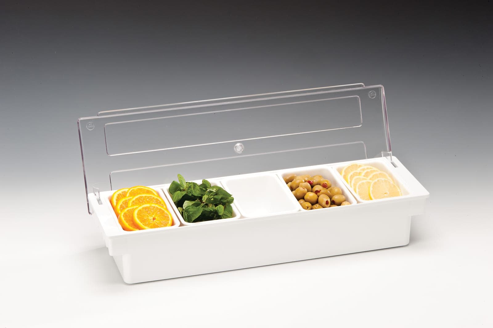 POLYCARBONAT KAPAKLI BAR KONTEYNER-50 x 16 x H:9,5 cm