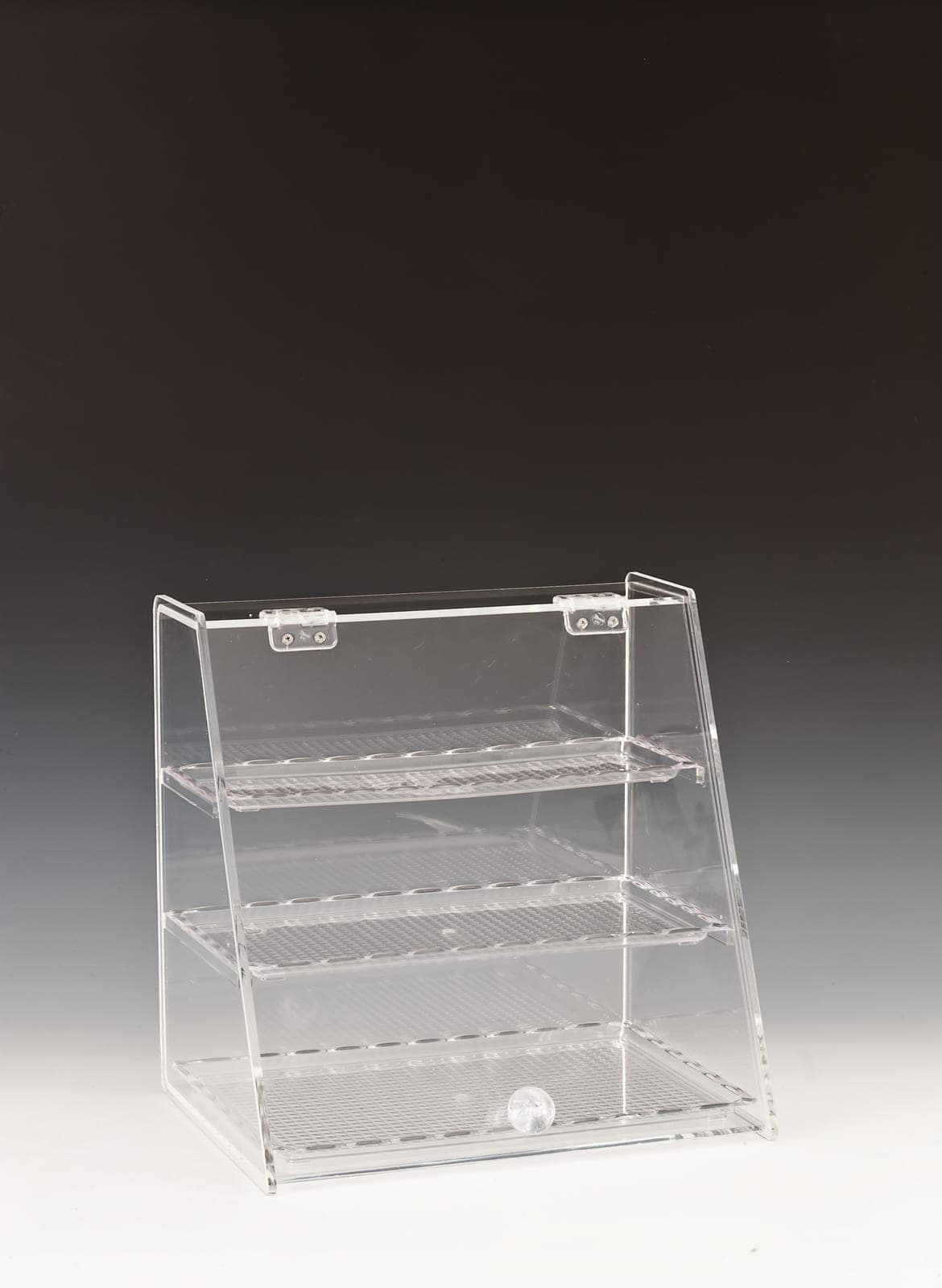 POLYCARBONAT TEPSİLİ TEŞHİR STANDI 25 x 34 x H : 34 cm