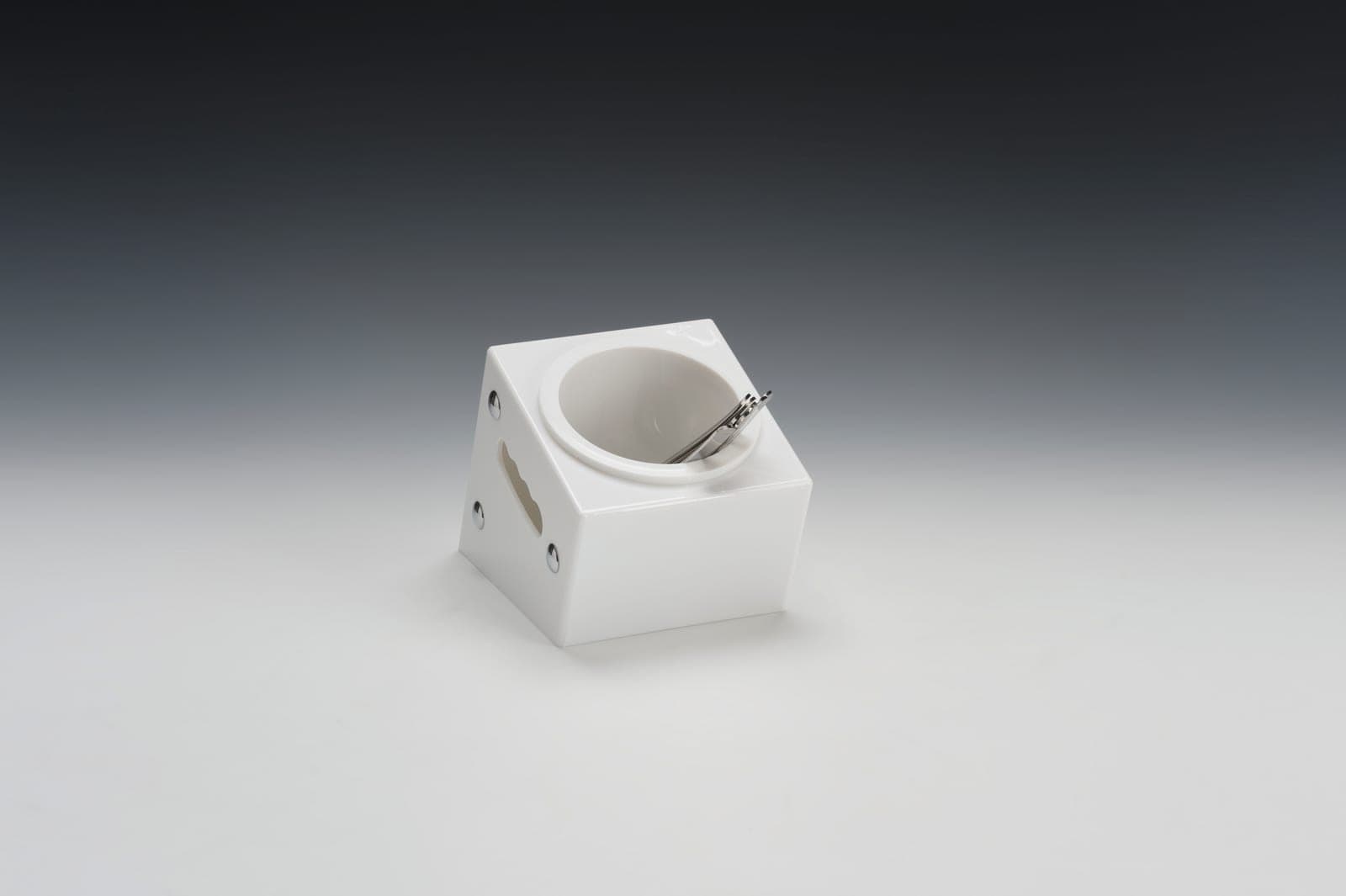 POLYCARBONAT ÇATAL, KAŞIK STANDI 16,5 x 18 x H: 15 cm