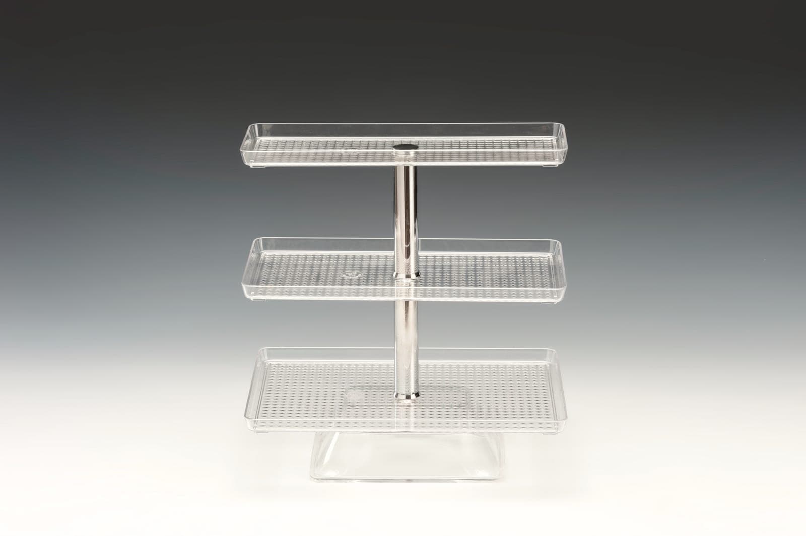 POLYCARBONAT TEPSİLİ TEŞHİR STANDI 30 x 30 x H: 47,5 cm