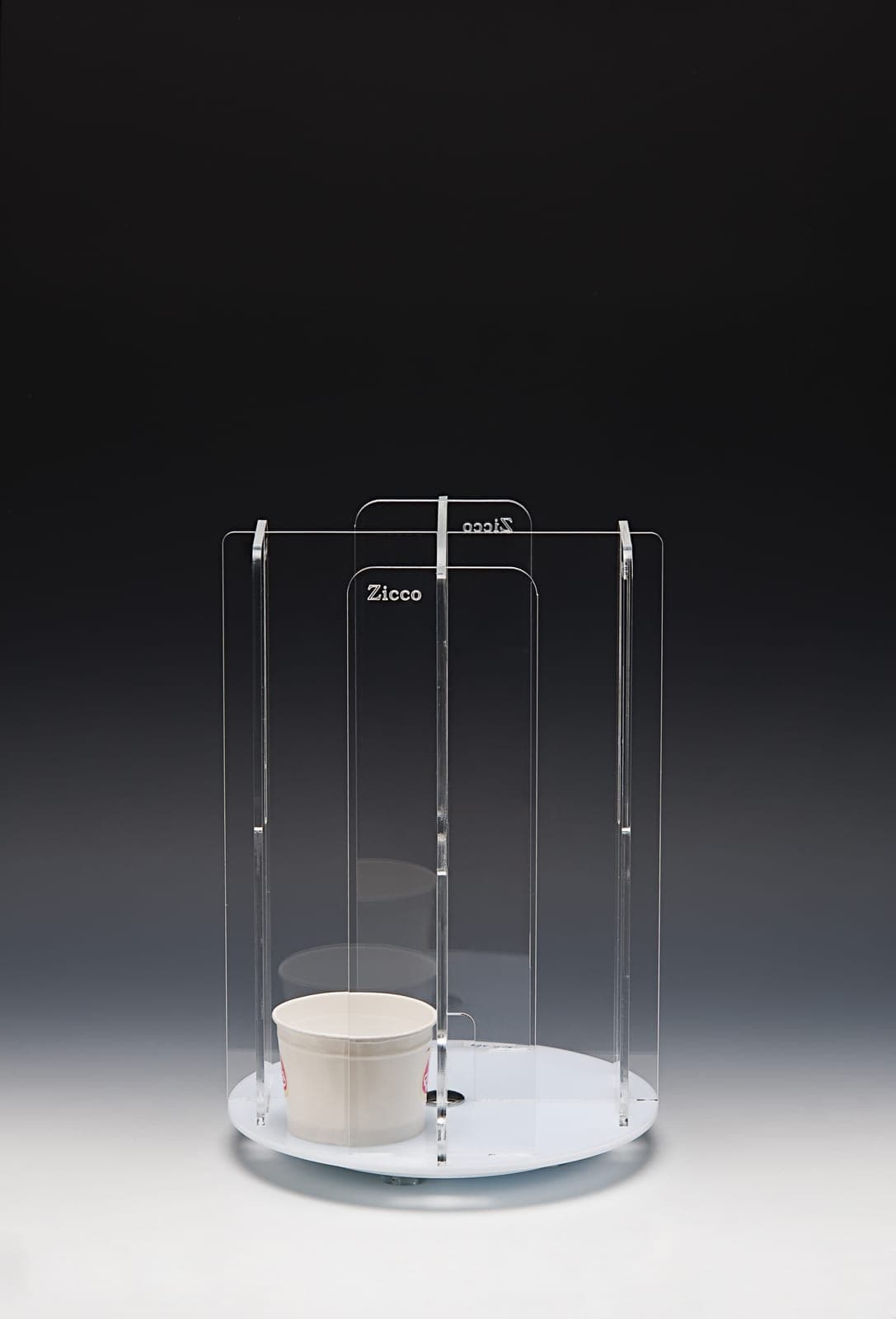 AKRİLİK DÖNER KARTON DONDURMA STANDI 24 x 24 x H: 35 cm