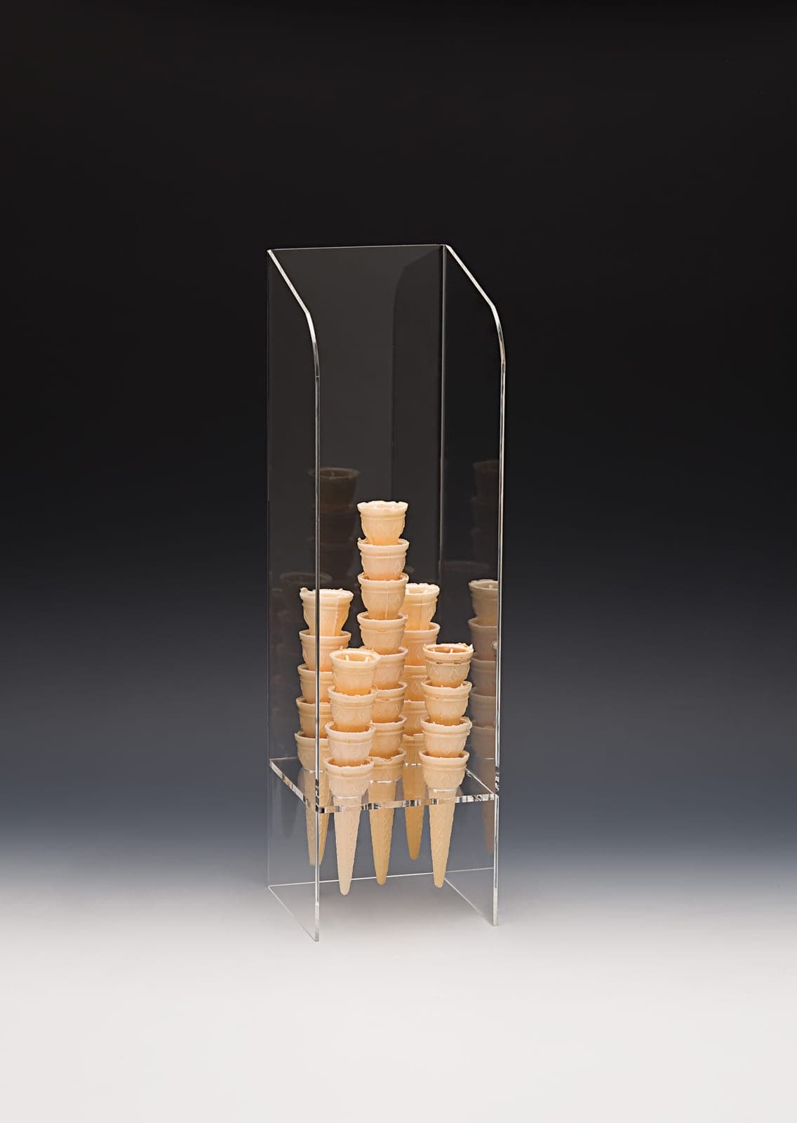 AKRİLİK DONDURMA KÜLAHLIK 14 x 14 x H: 49 cm