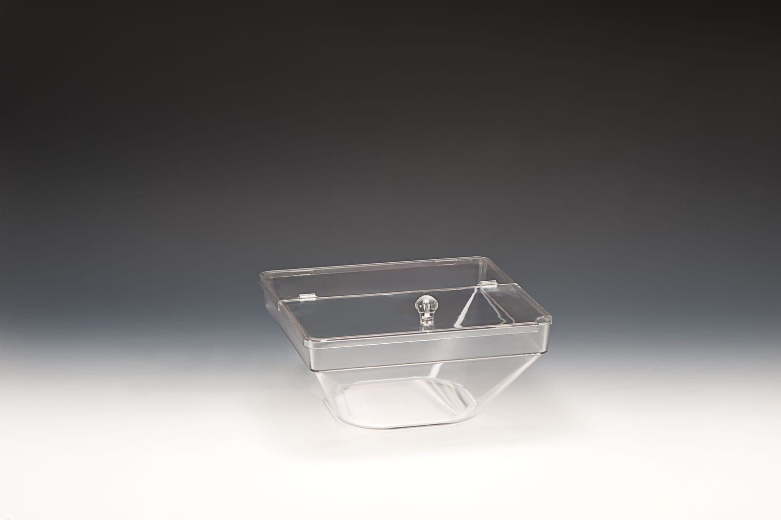 POLYCARBONAT KAPAKLI KASE 26 x 26 x H: 12 cm