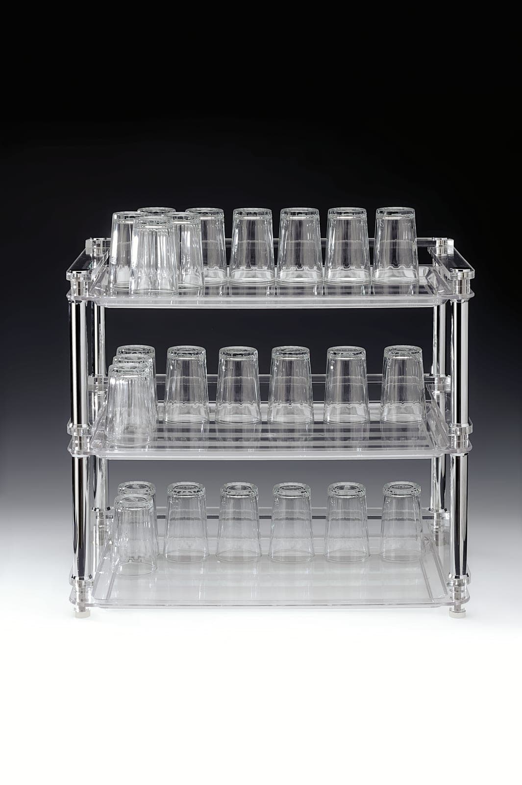 POLYCARBONAT TEPSİLİ BARDAK STANDI 53 x 33 x H: 46 cm