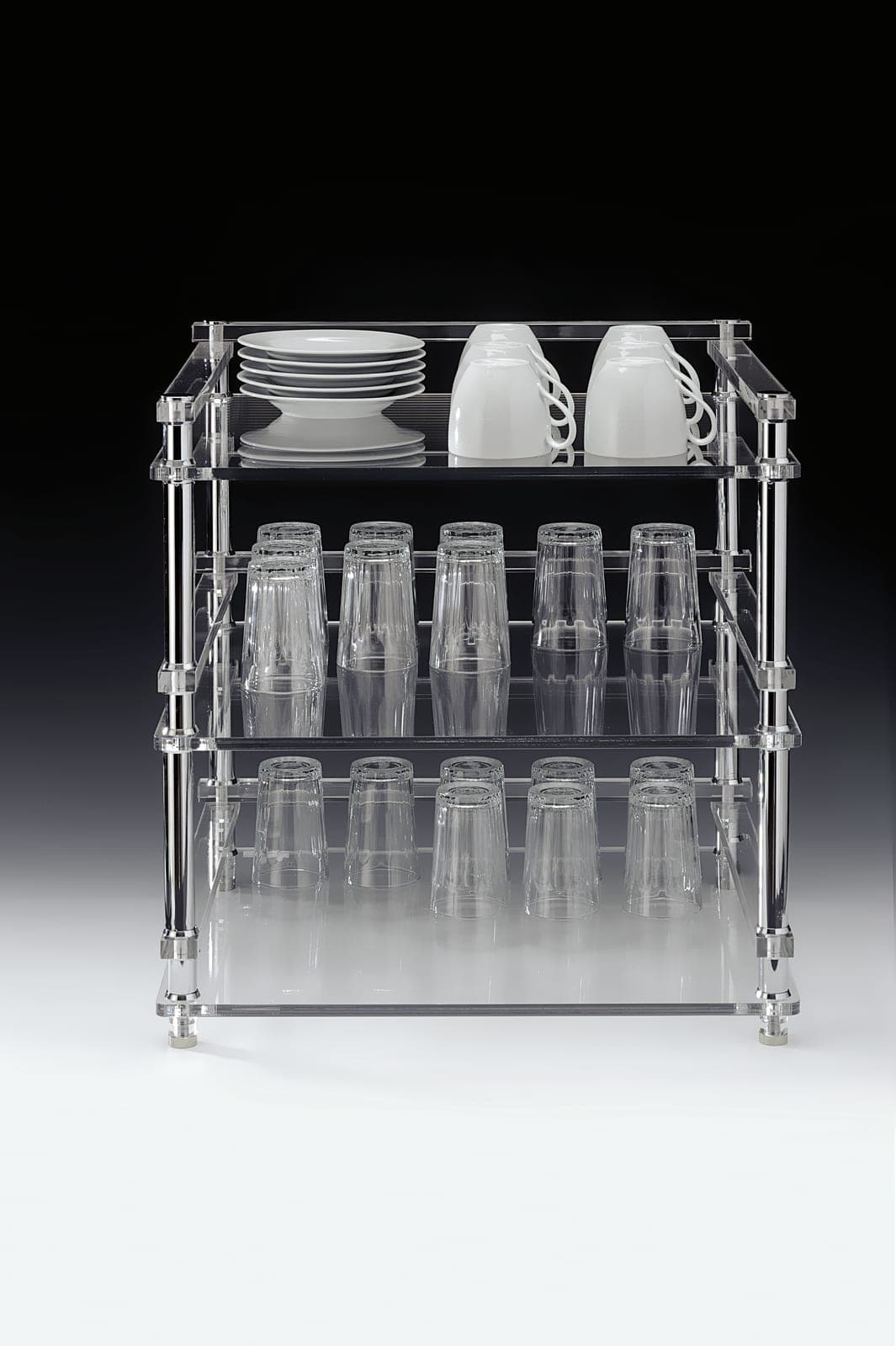 AKRİLİK BARDAK STANDI 44 x 49 x H: 51 cm