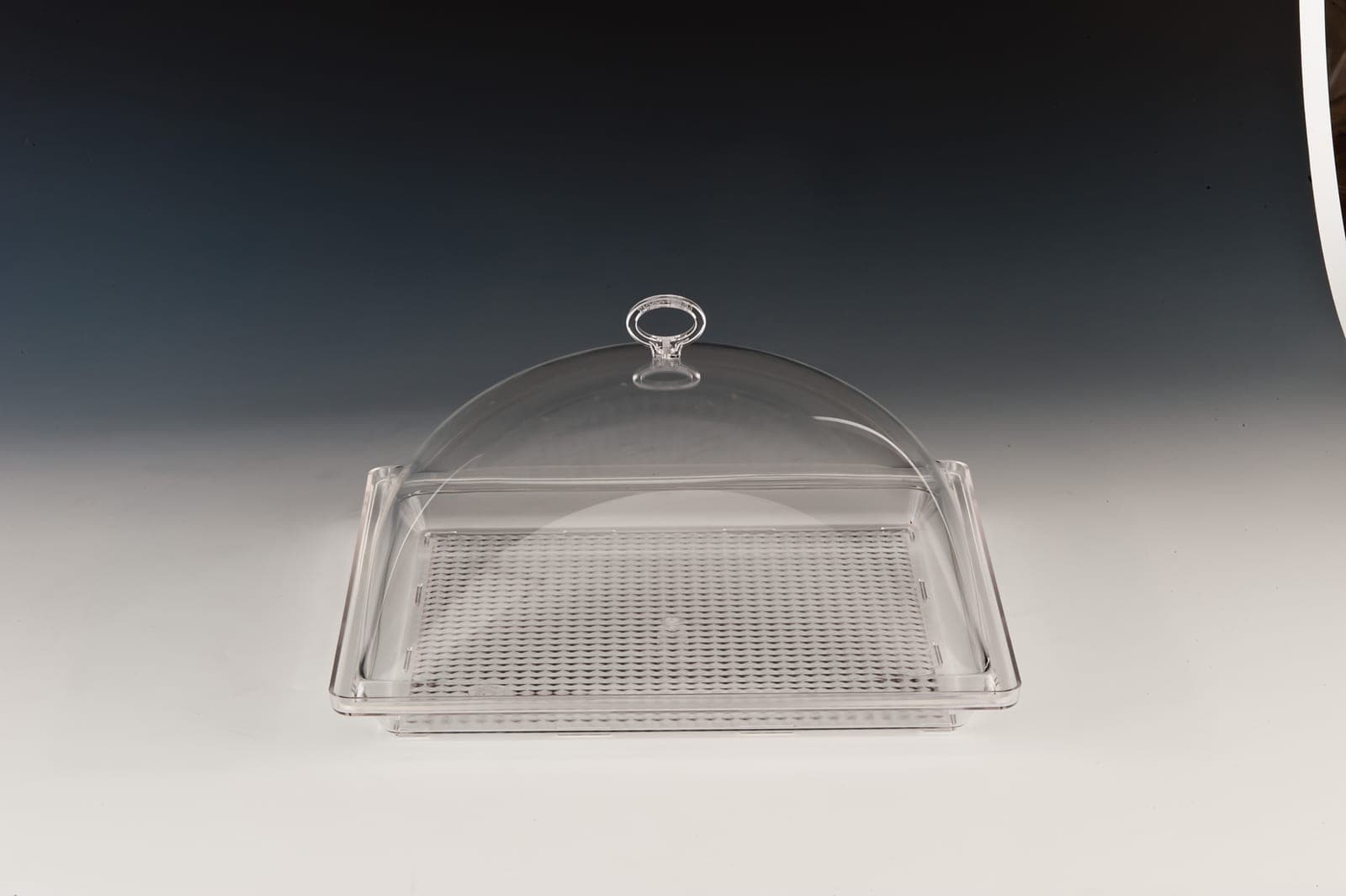 POLYCARBONAT TEPSİLİ, AKRİLİK KAPAKLI MUHAFAZA KABI GN 1/2 28 x 34 x H:17 cm
