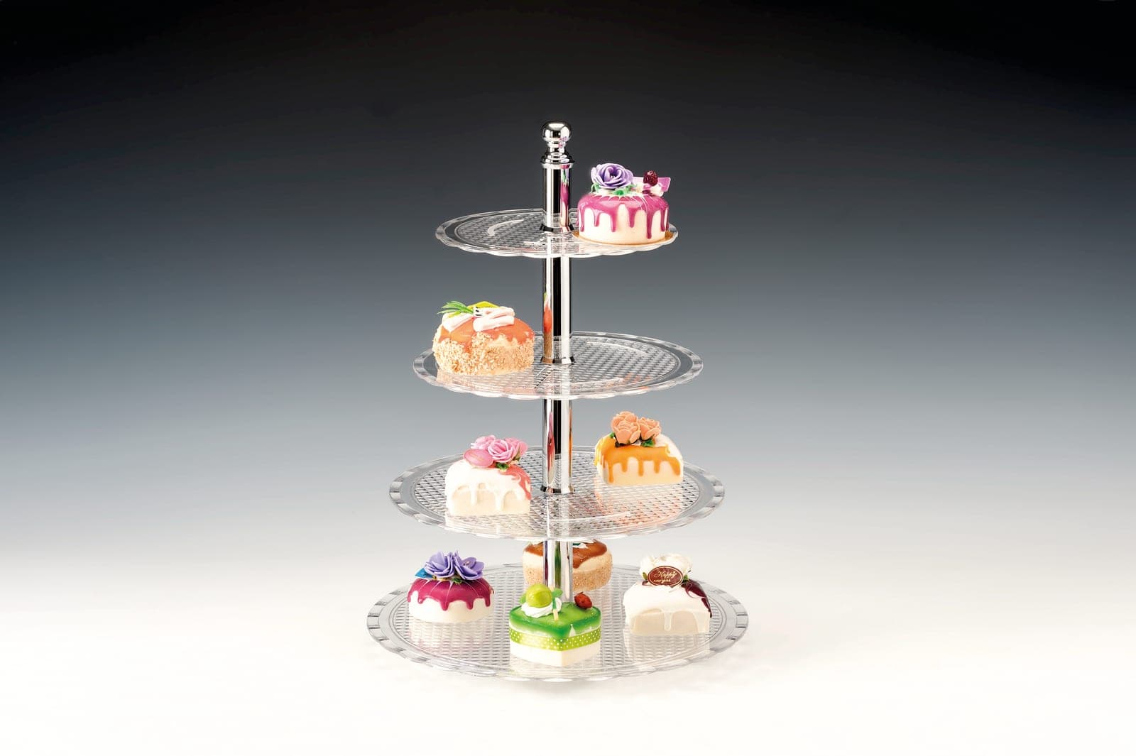 POLYCARBONAT TEŞHİR STANDI H: 42 cm (Ø 19-23-27-31 cm)
