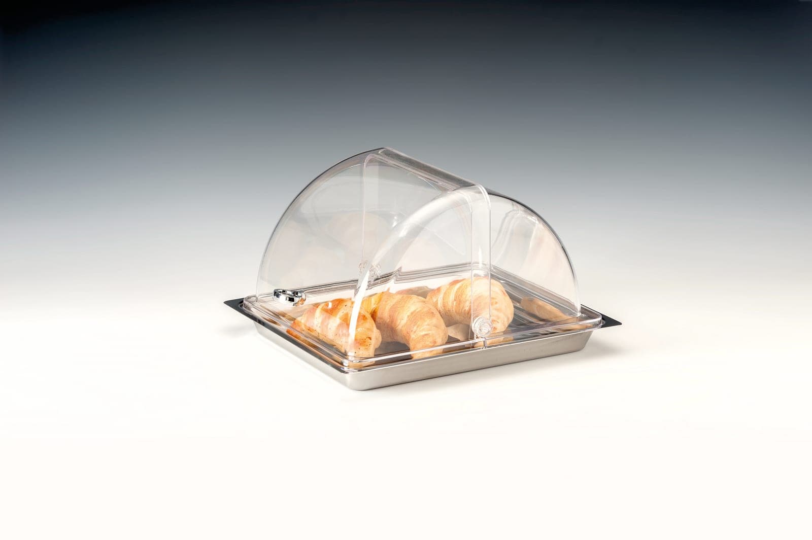 POLYCARBONAT ROLLTOP KAPAKLI MUHAFAZA KABI GN 1/2 18/10 30 x 36 x H: 21 cm