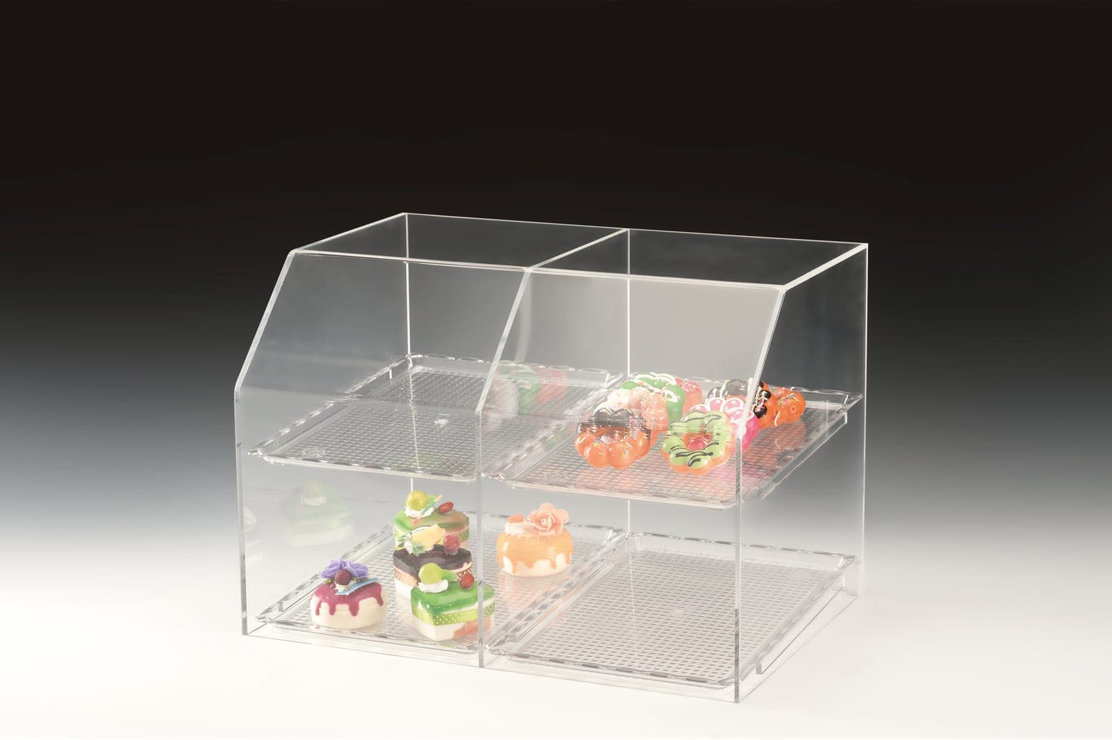 POLYCARBONAT TEPSİLİ TEŞHİR STANDI 47 x 33 x H: 33 cm