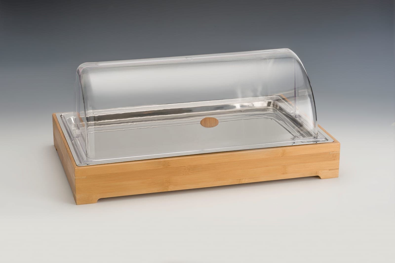 AHŞAP ALTLI POLYCARBONAT ROLLTOP KAPAKLI SOĞUTUCULU TEŞHİR 57 x 37 x H: 22 cm