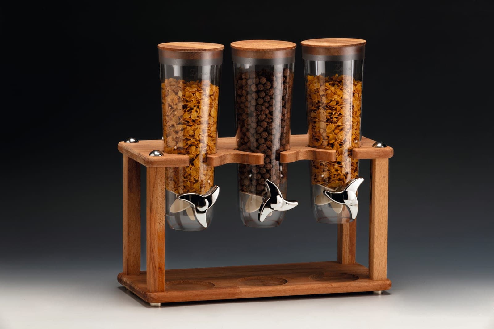 3’LÜ AHŞAP STANDLI CORNFLEKS ALETİ 20 x 44 x H: 43 cm