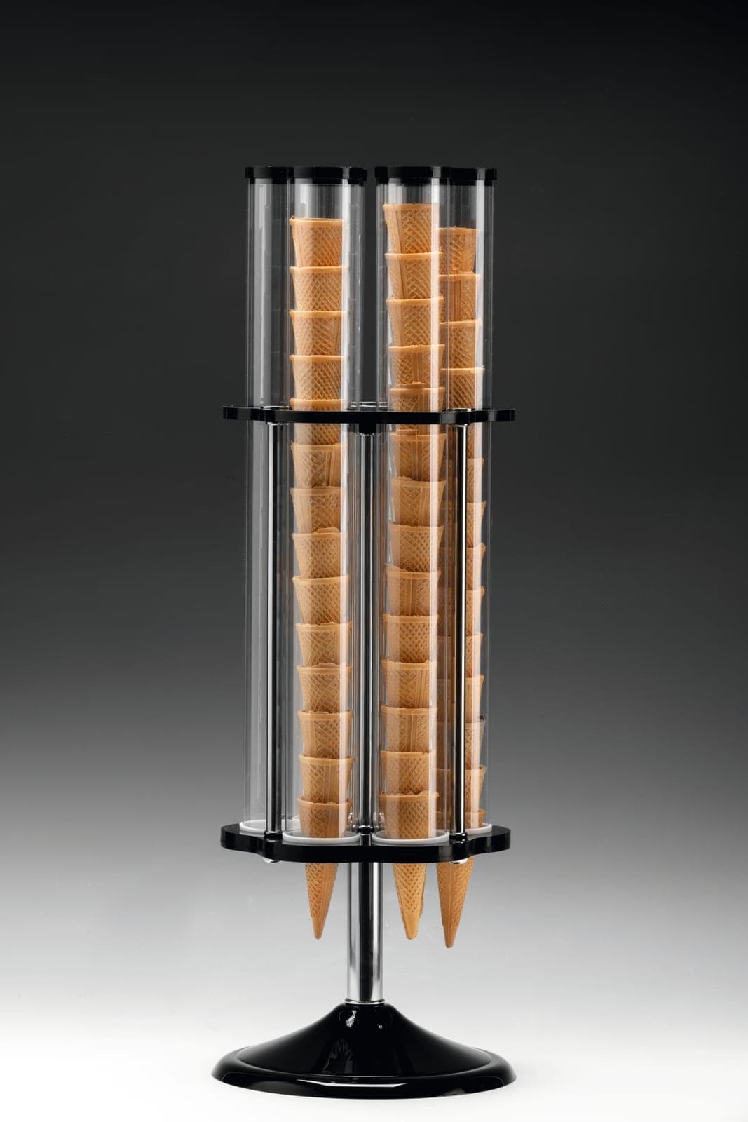 6’LI AKRİLİK STANDLI POLYCARBONAT DÖNER KÜLAH STANDI Ø24 x H: 78 cm