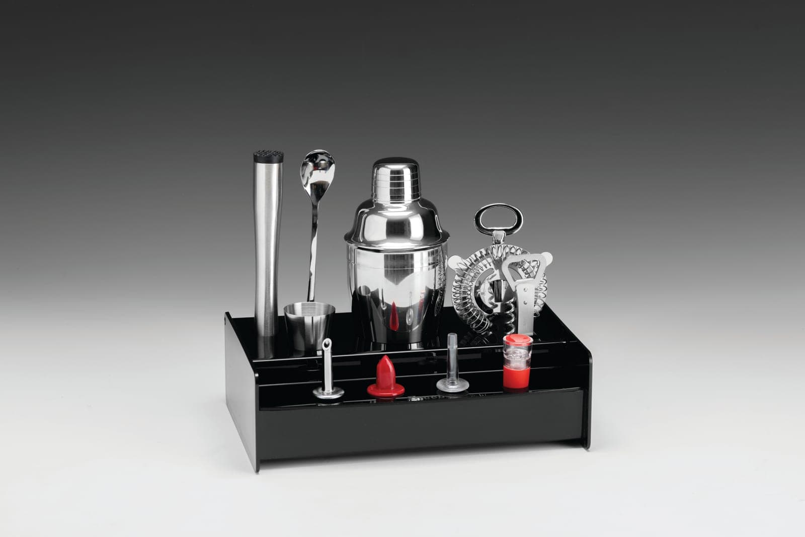 AKRİLİK STANDLI BAR SETİ TAKIMI 18 x 28 x H: 8,5 cm