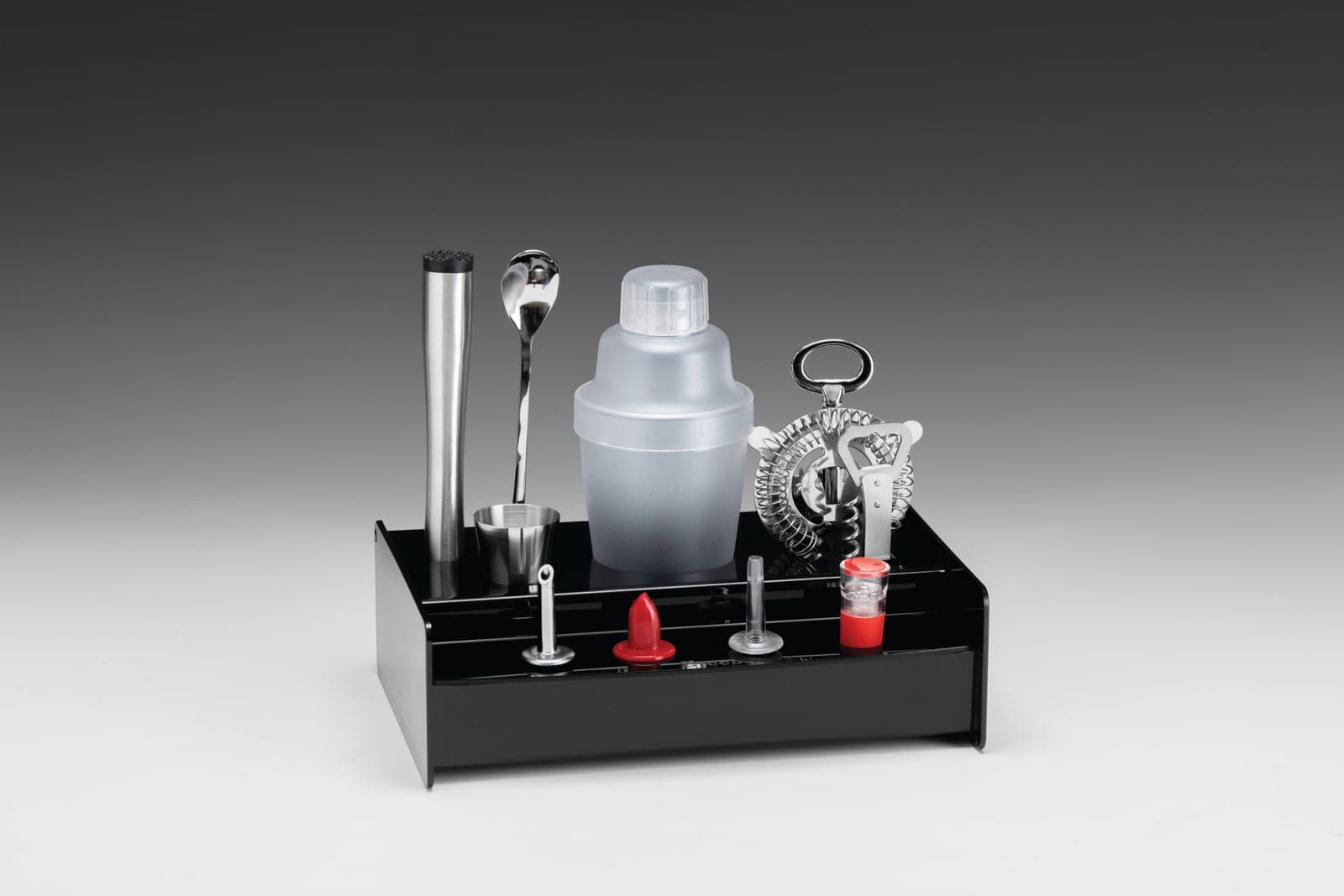 AKRİLİK STANDLI BAR SETİ TAKIMI 18 x 28 x H: 8,5 cm