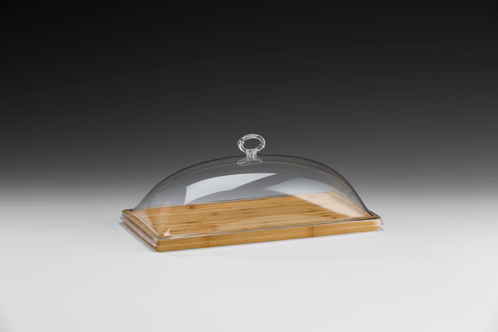 AHŞAP ALTLI POLYCARBONAT KAPAKLI FANUS 18 x 35 x H: 13 cm