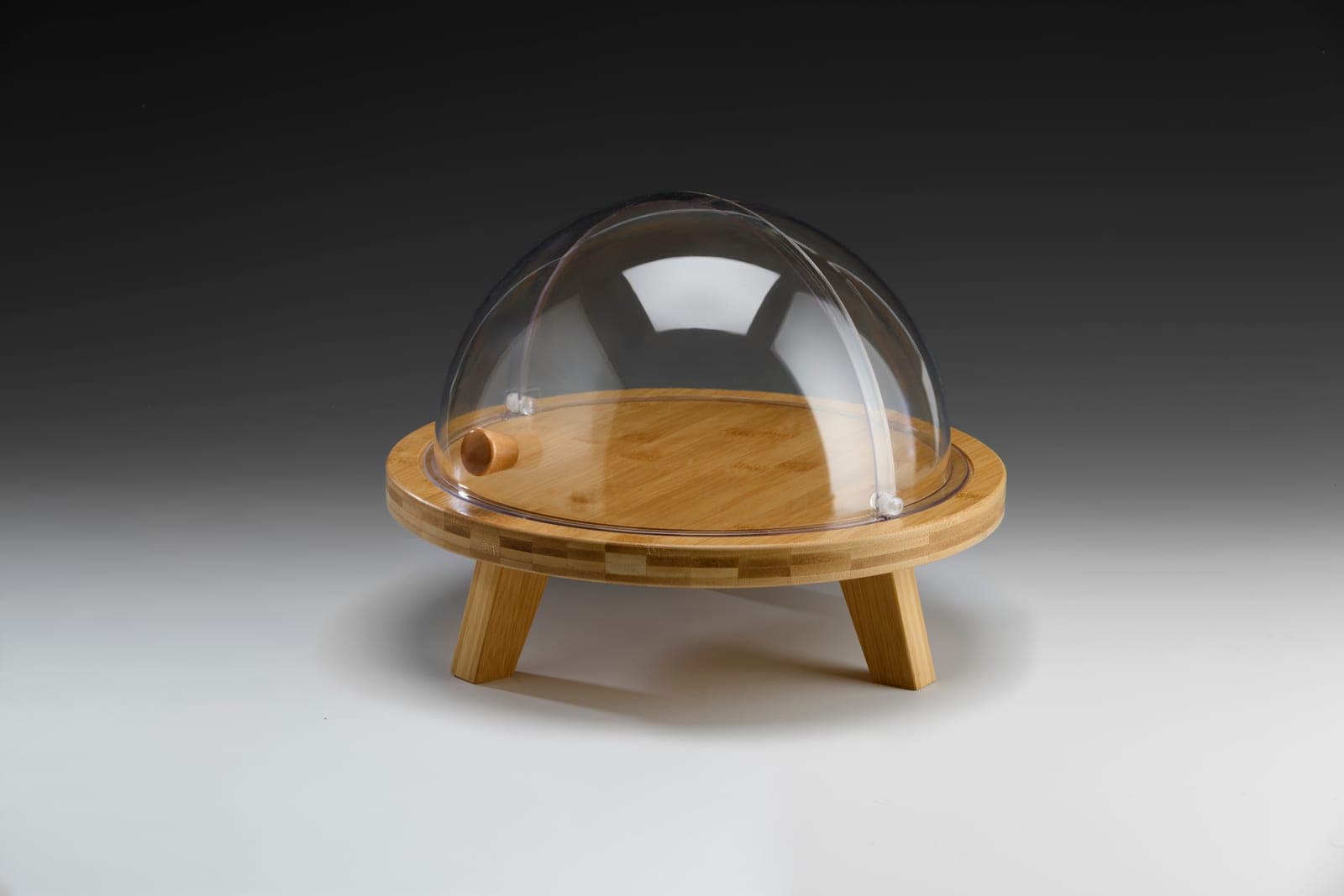 AHŞAP 3 AYAKLI FANUS Ø 32,5 x H: 28 cm