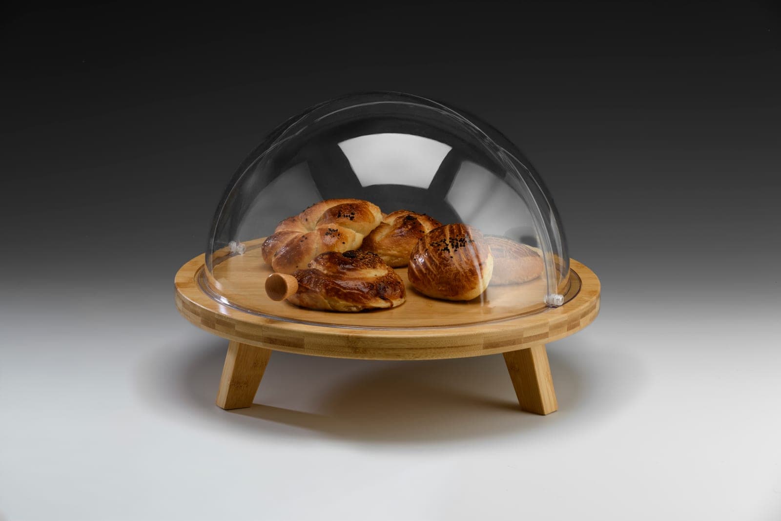 AHŞAP 3 AYAKLI FANUS Ø 36,5 x H: 29 cm