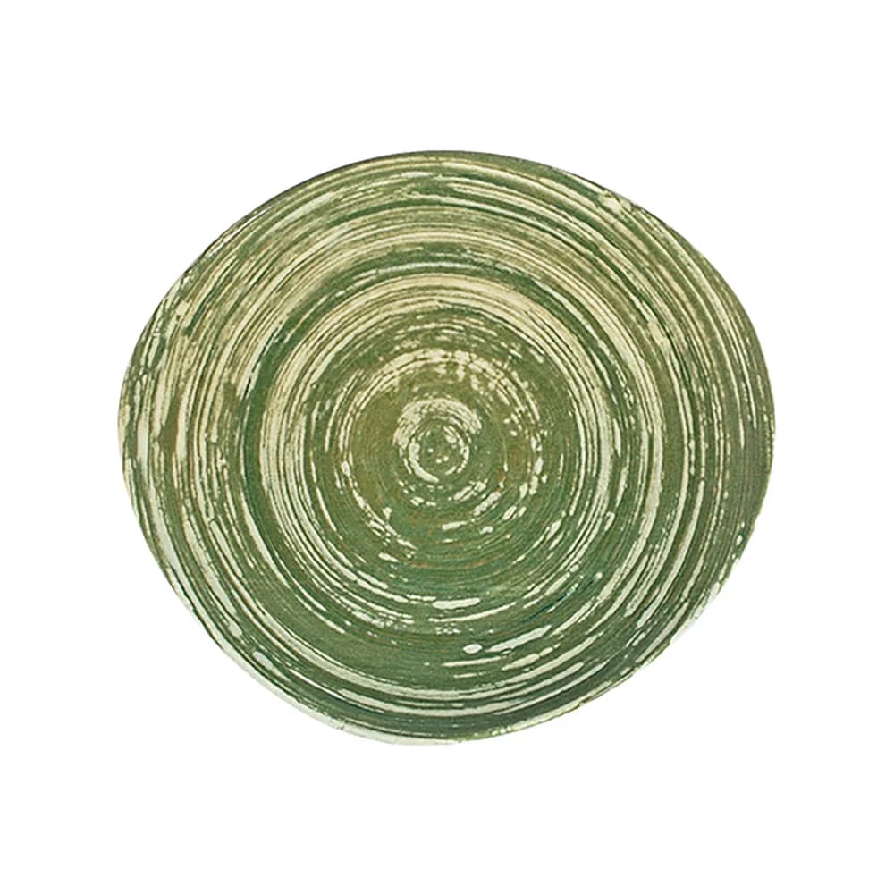 ID Fine Swirl Green Pebble Flat Plate 27 cm