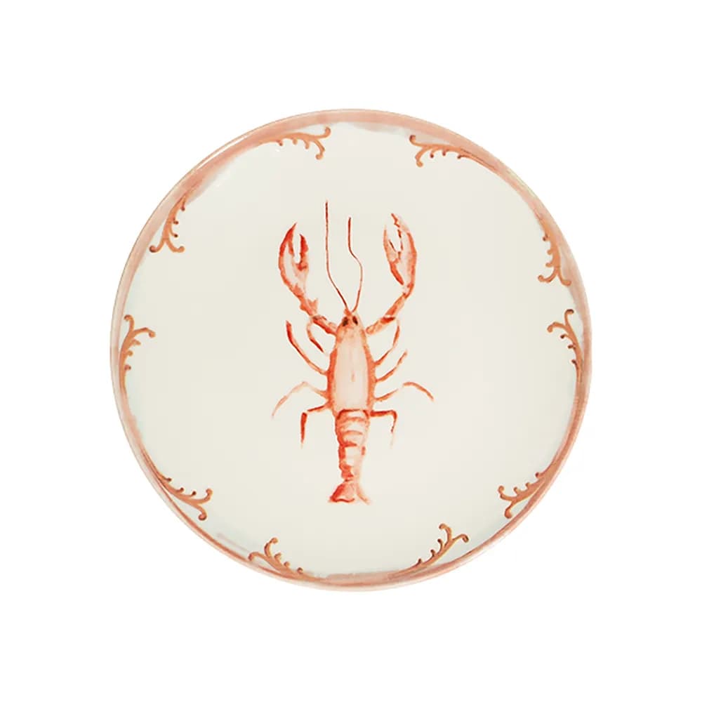 ID Fine Lobster Coral Tuval Flat Plate 25 cm