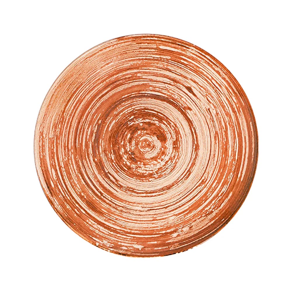 ID Fine Swirl Terracotta Tuval Flat Plate 28 cm
