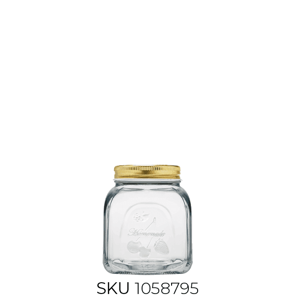 80384 Homemade Glass Jar with Lid (~500 Cc)