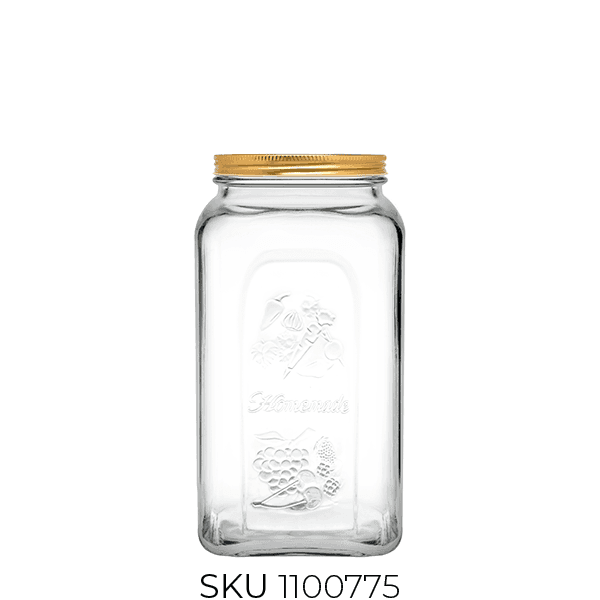 80398 Homemade Glass Jar with Lid (~3000 Cc)