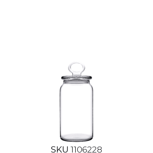 96761 Kitchen Slim Cam with Lid Glass Jar with Lid (~1130 Cc)
