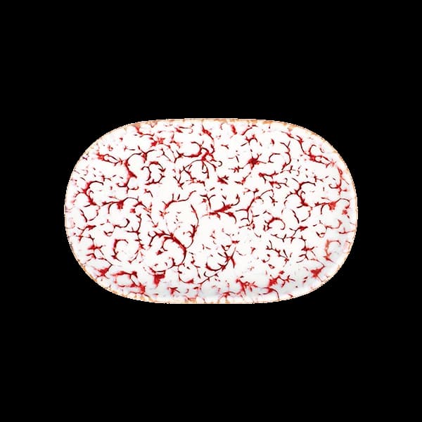ID Fine Venecia Maroon Magnus Oval Kayık 37 cm